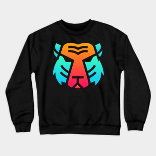 Trippy Psychedelic Rave Tiger Crewneck Sweatshirt